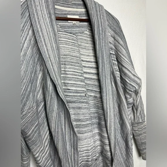 Aritzia Wilfred Diderot Open Front Cocoon Cardigan Light Heathered Grey Size XS - Picture 3 of 14